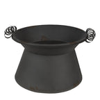 Bloempot Set van 2 Ø 28 Ø 22 cm Grijs ijzer plantenpot