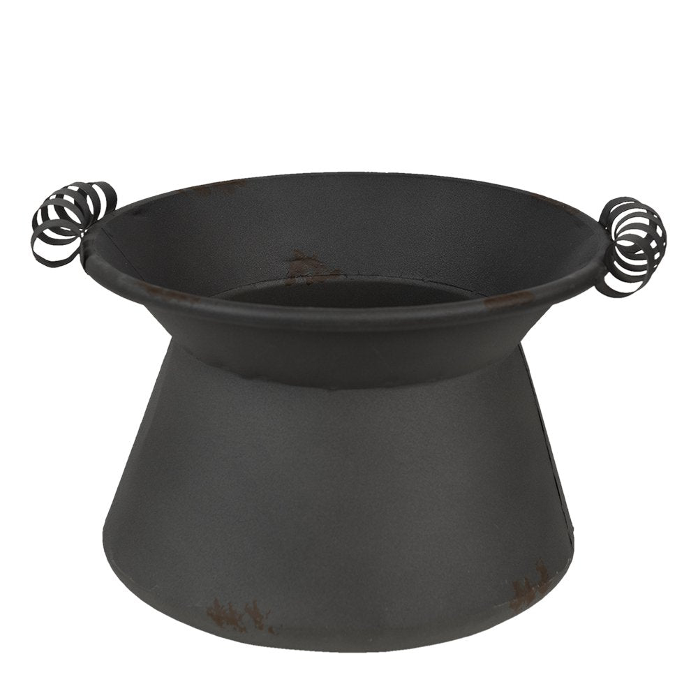 Bloempot Set van 2 Ø 28 Ø 22 cm Grijs ijzer plantenpot