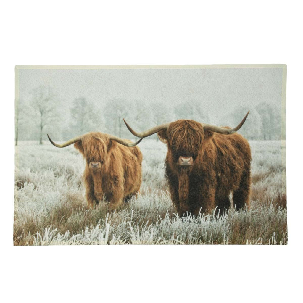Deurmat schotse hooglander 75x50cm