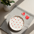 Rood hartbord – 5 inch keramische dessertbord – magnetron- en vaatwasserbestendig