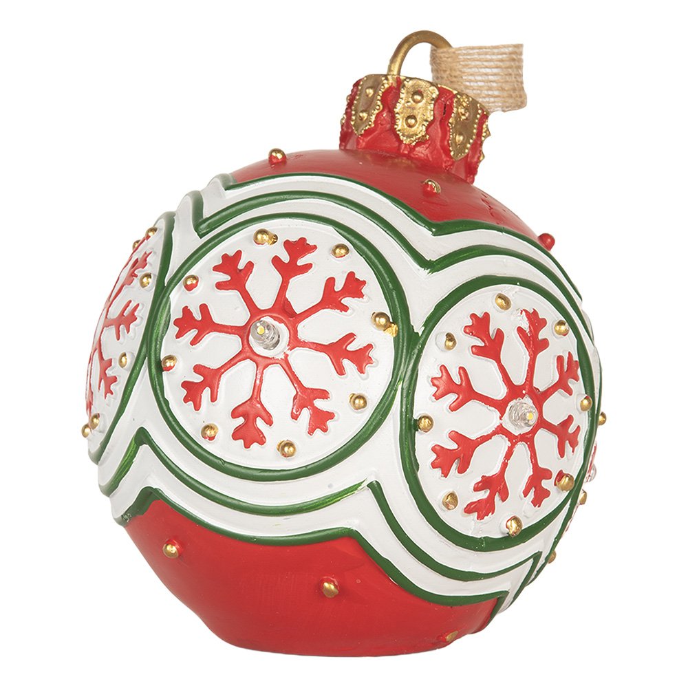 Kersthanger Kerstbal Ø 12x14 cm Rood Kunststof