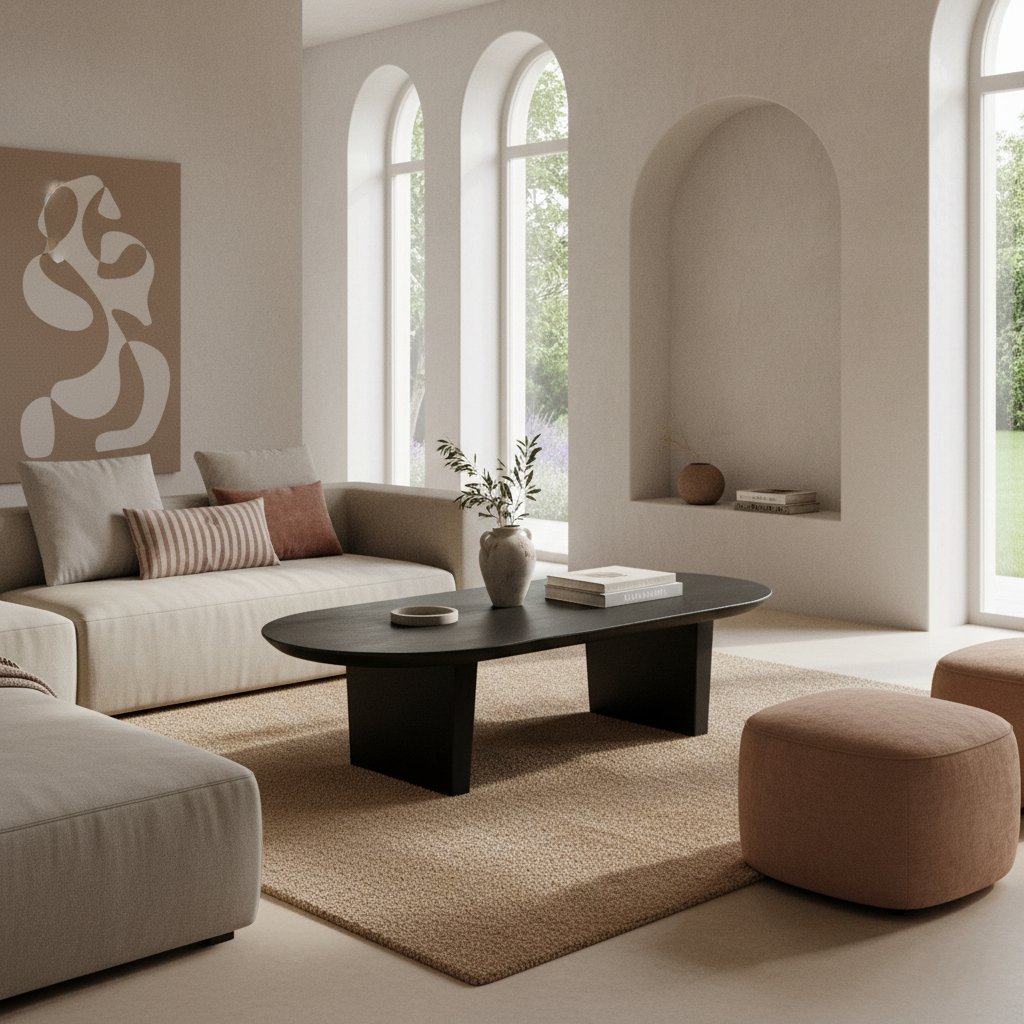 Bullnose salontafel zwart