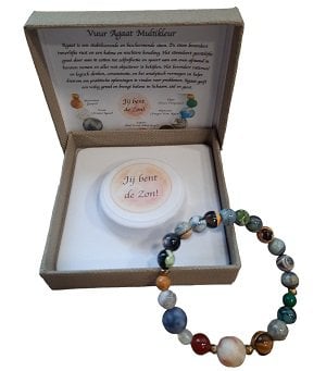 Dames armband Zonnestelsel met Vuuragaat 8 mm