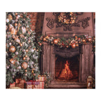 Kerst Achtergronddoek 180x210 cm Bruin Textiel Kerstboom