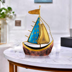 Decoratief beeldje – Metalen Turkse scheepsboot Naav – 30 cm hoog