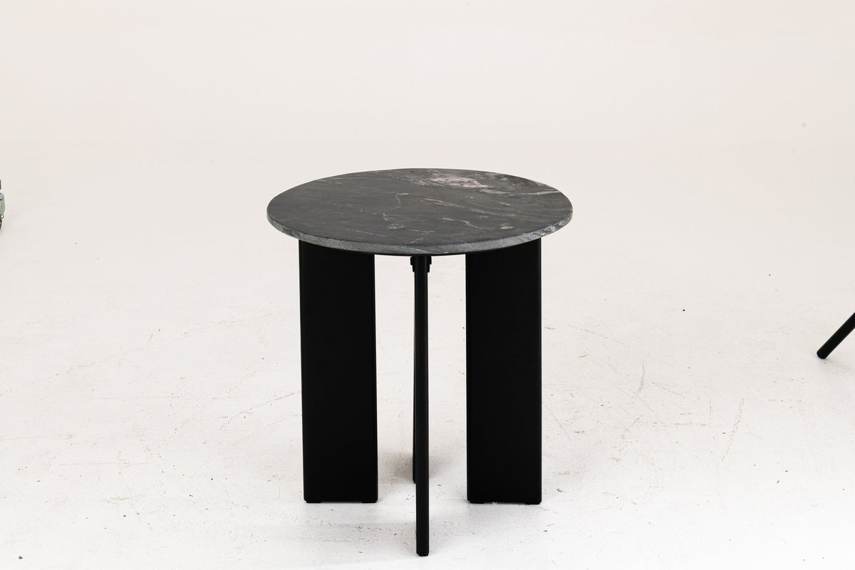 J-Line bijzettafel Mathilde Marmer - steen - zwart