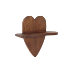 Bullnose mangohouten wandplank Heart