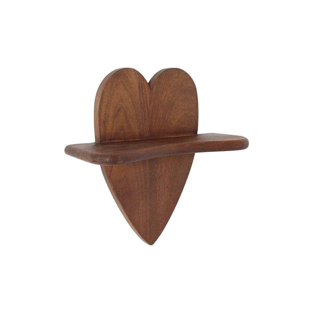 Bullnose mangohouten wandplank Heart
