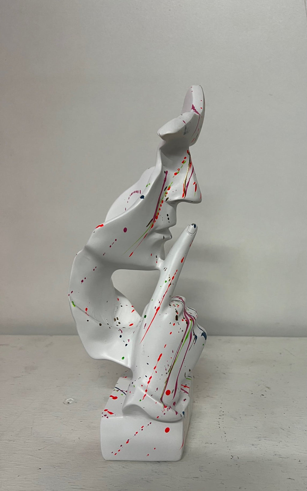 Polyresin kleine stilte witte plons