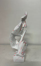 Polyresin kleine stilte witte plons