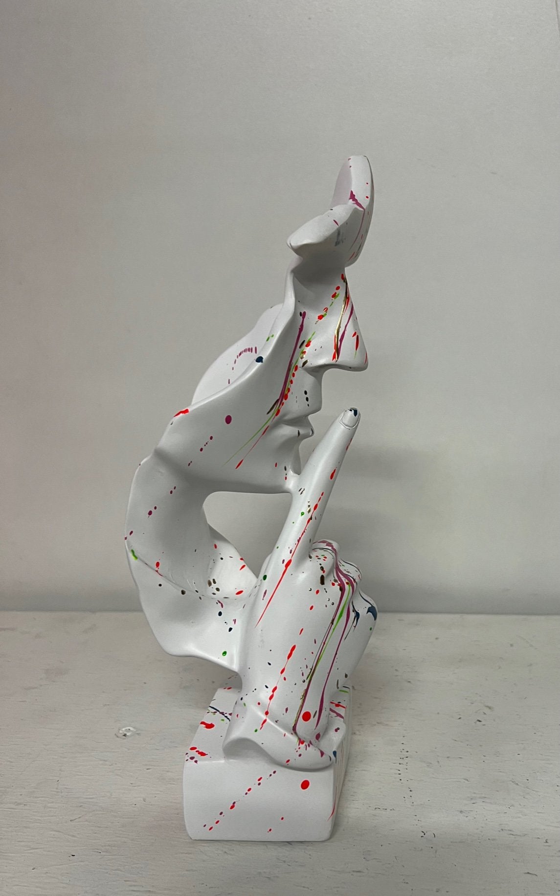 Polyresin kleine stilte witte plons