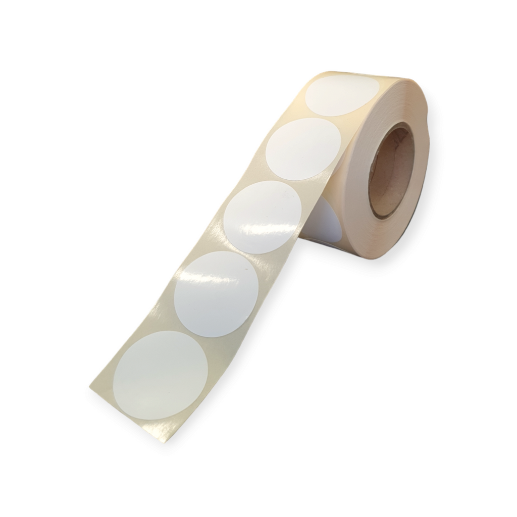 Blanco etiketten - Rond 35mm - wit