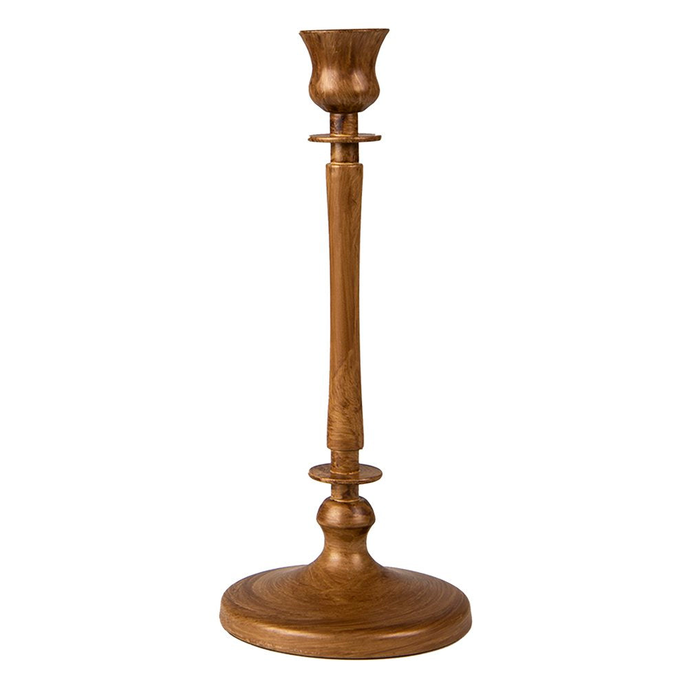 Kandelaar 24 cm Goudkleurig ijzer Kaarsenstandaard