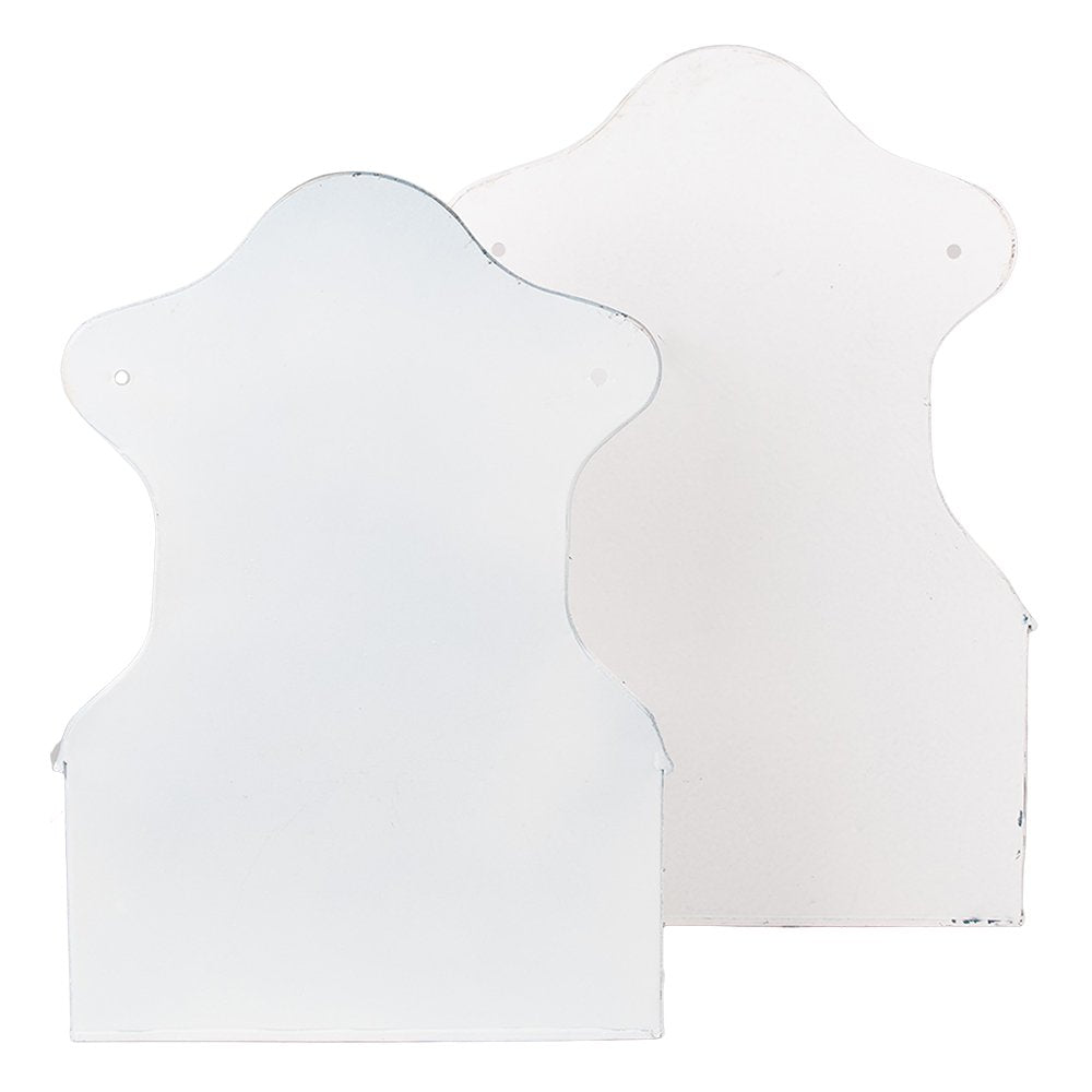 Planthouder 26x14x37 /23x12x32 cm beige ijzer Hangpot