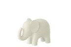 J-Line decoratie Olifant Gestreept - polyresin - wit - S