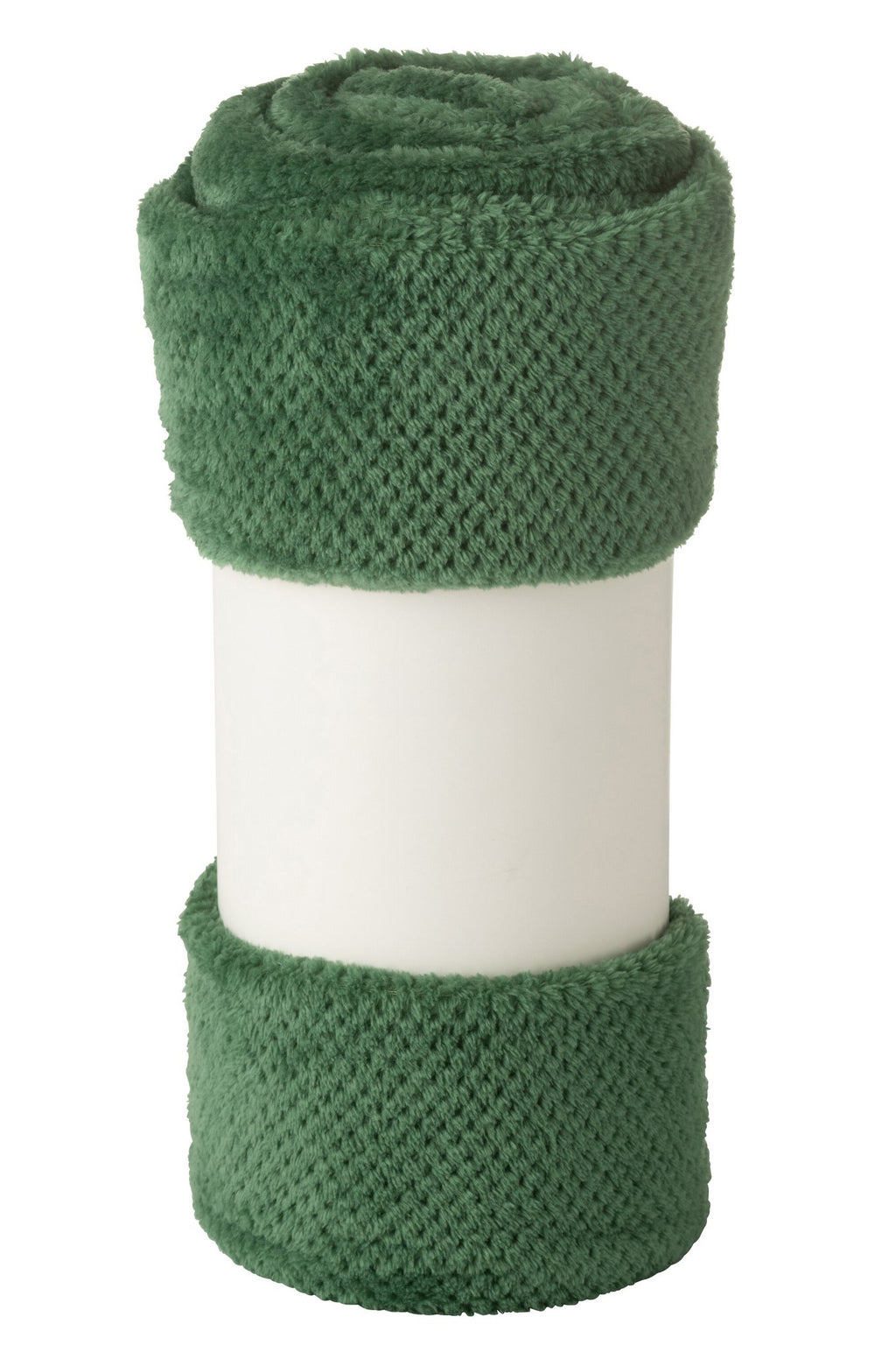 J-Line deken Snuggle - polyester - donkergroen