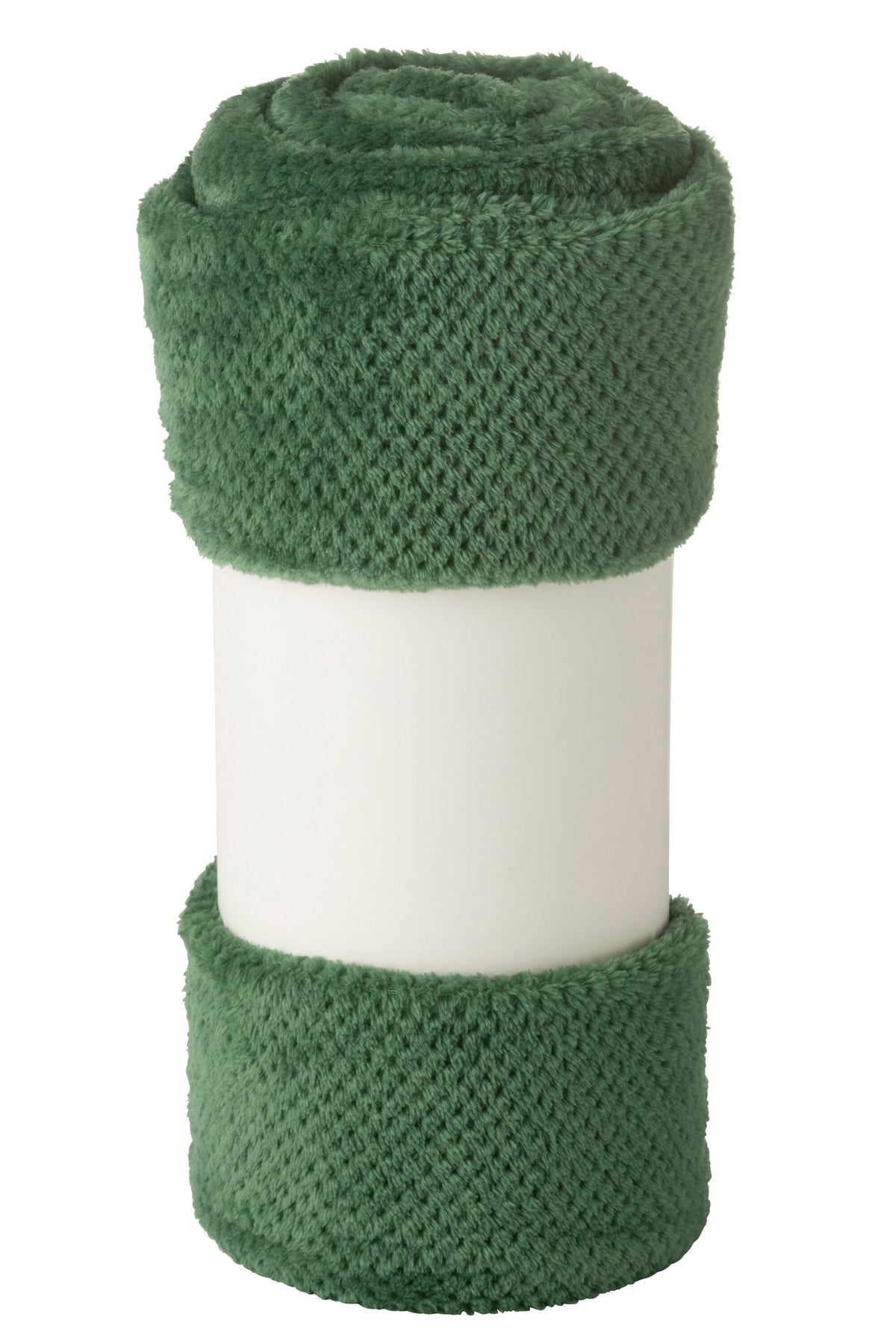 J-Line deken Snuggle - polyester - donkergroen