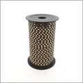 Krullint – stip - zwart/goud - 10mm x 50m