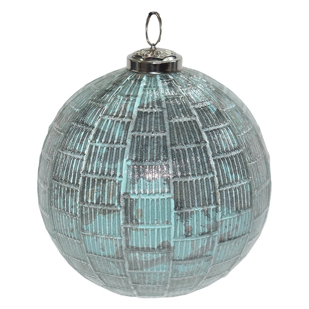 Kerstbal Ø 12 cm Turquoise Glas Kerstdecoratie