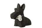 J-Line decoratie Schotse Terrier + Bot - polyresin - zwart