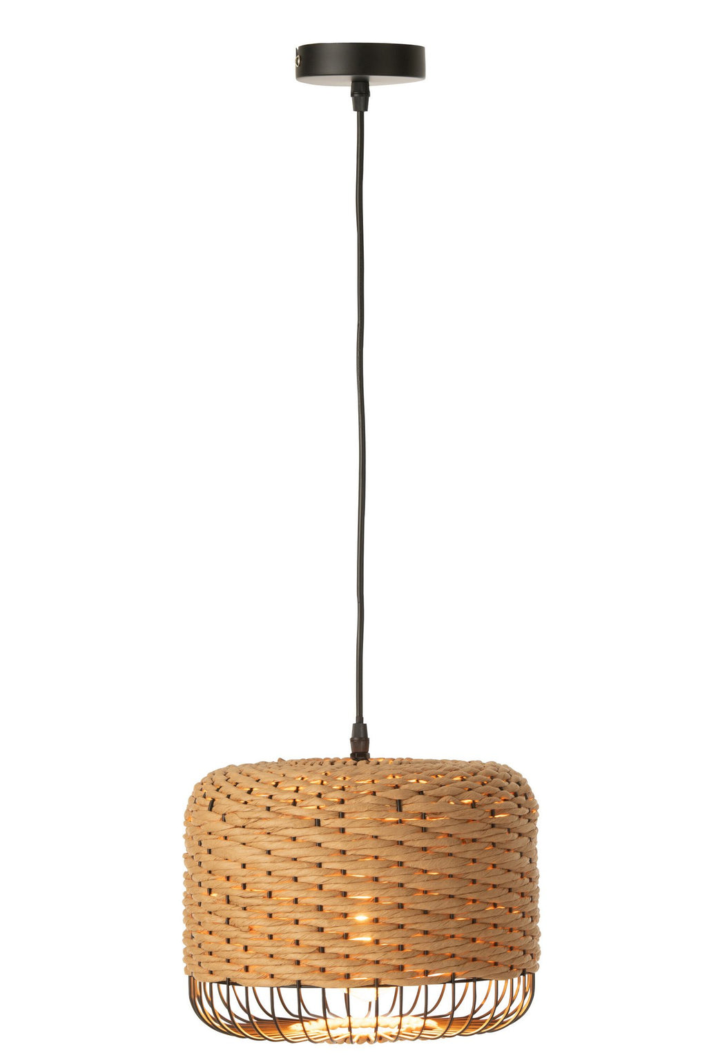 J-Line Plafondlamp Metaal Naturel