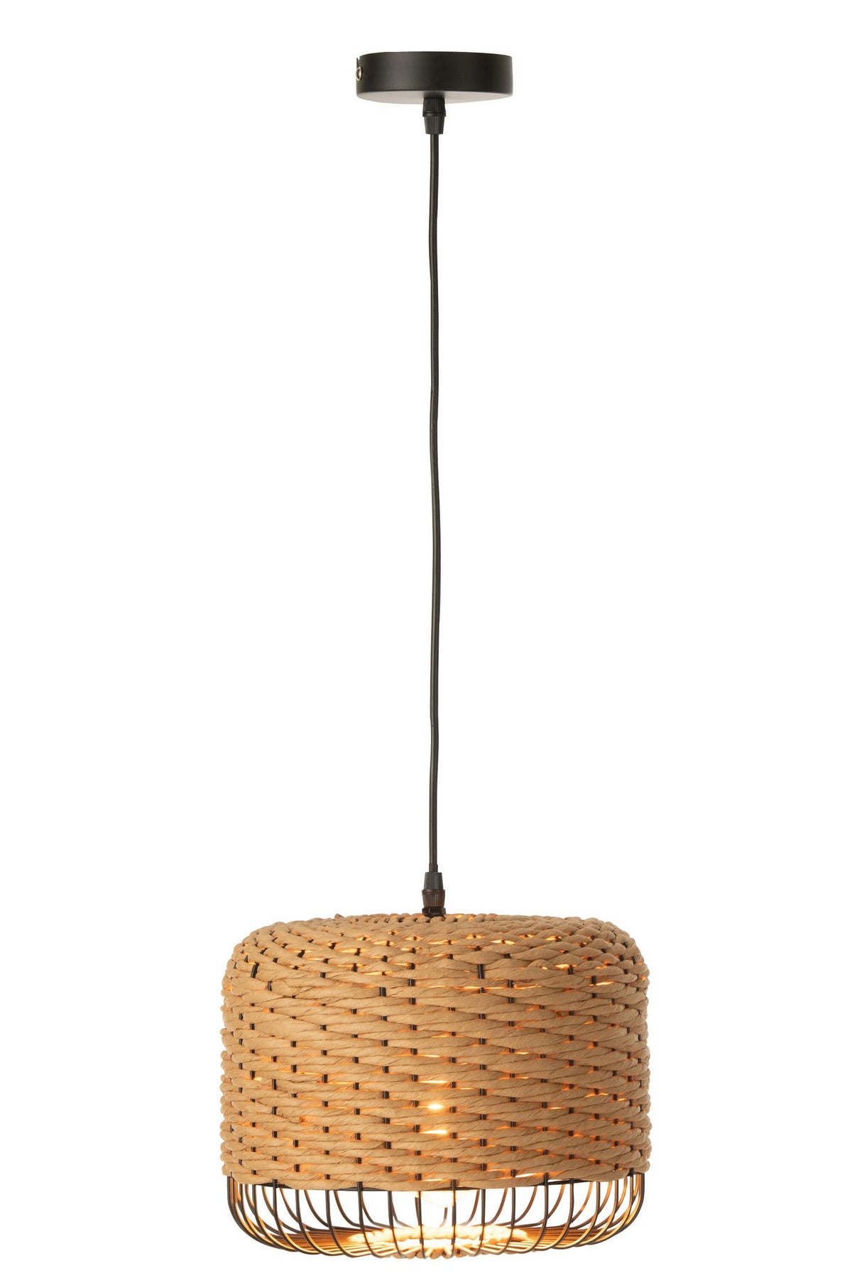 J-Line Plafondlamp Metaal Naturel