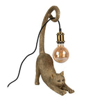 Tafellamp Kat 31x17x49 cm Goudkleurig Polyresin Bureaulamp