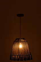 J-Line hanglamp Celia - jute - zwart - small