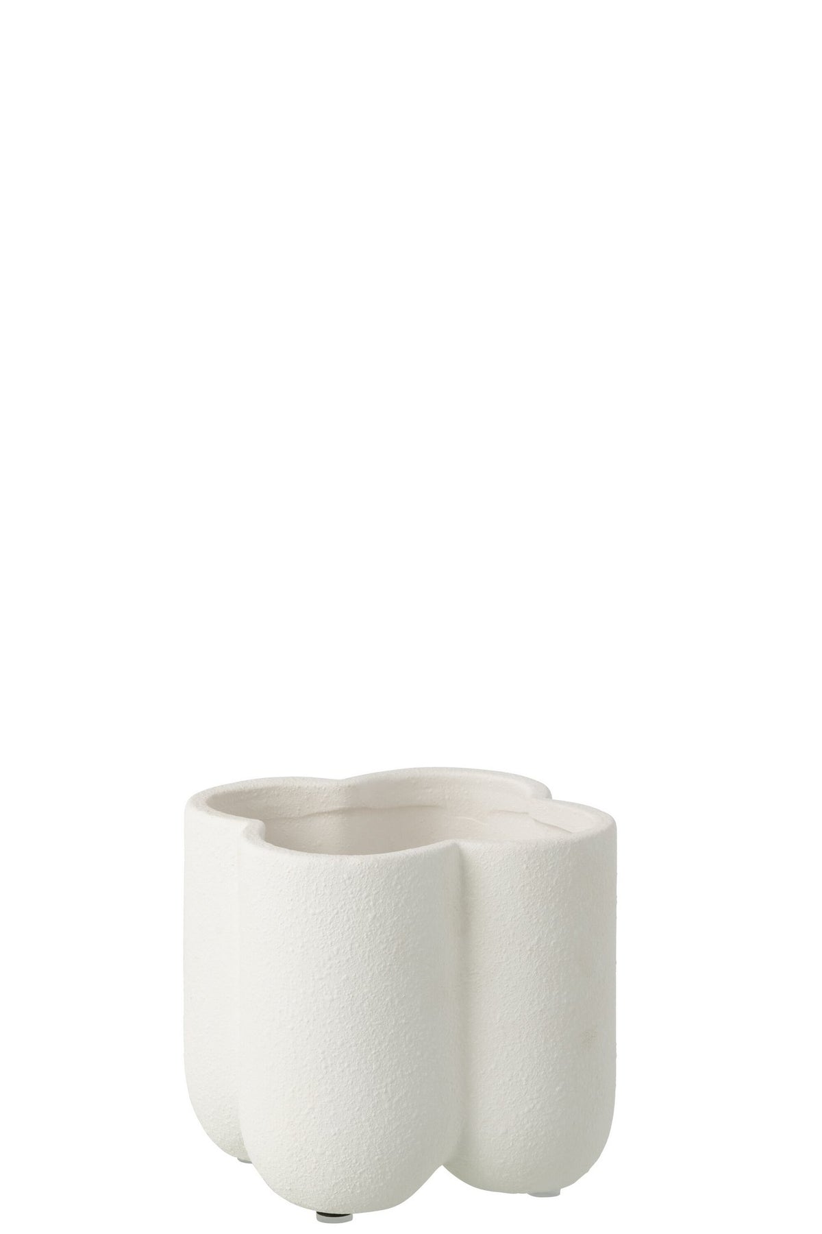 J-Line bloempot Buddy - keramiek - wit - S