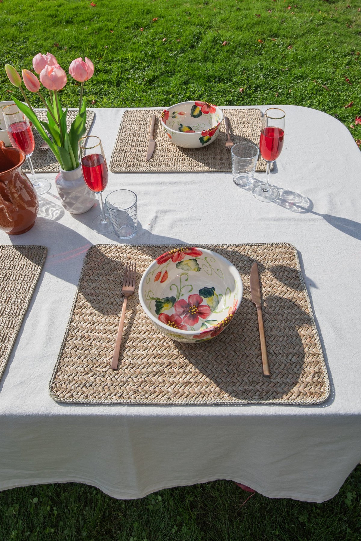 Placemat unpun - zeegras - 33x45 cm, beige