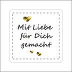 Mit liebe gemacht - wensetiket - rol van 500 stuks