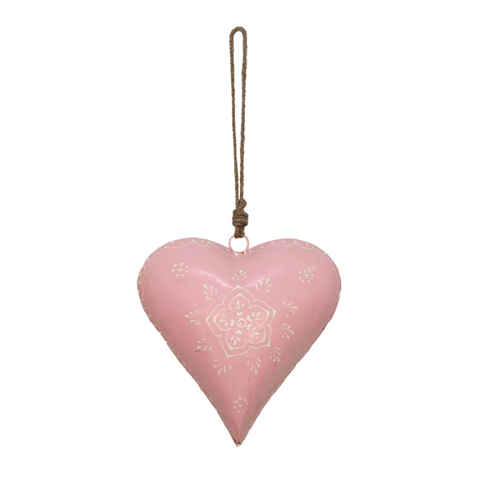 Kersthanger Hart 20x6x20 cm Roze IJzer