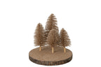 J-Line dienblad Glitterbomen - boomschors - bruin - S
