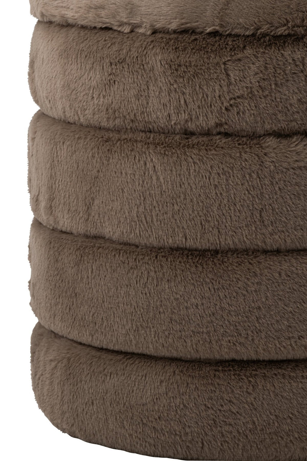 J-Line Poef met deksel - MDF - taupe