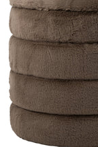 J-Line Poef met deksel - MDF - taupe
