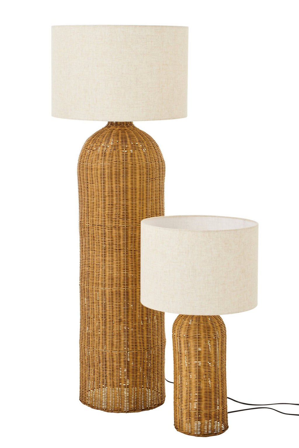 J-Line tafellamp Cilinder - metaal - naturel/ecru - L