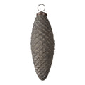 Kerstbal XL Dennenappel Ø 6 cm Grijs Glas Kerstboomversiering