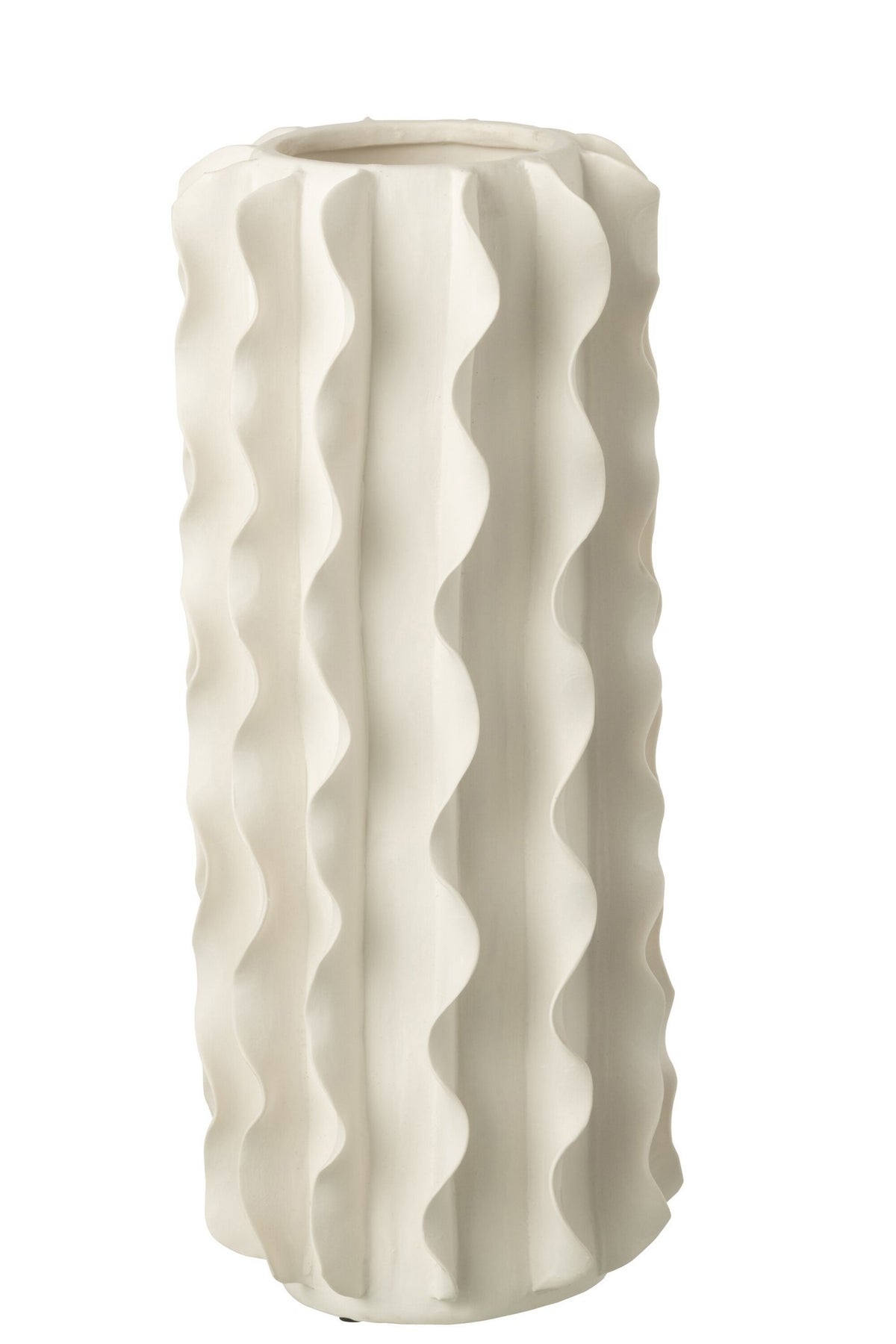 J-Line vaas Helix - keramiek - wit