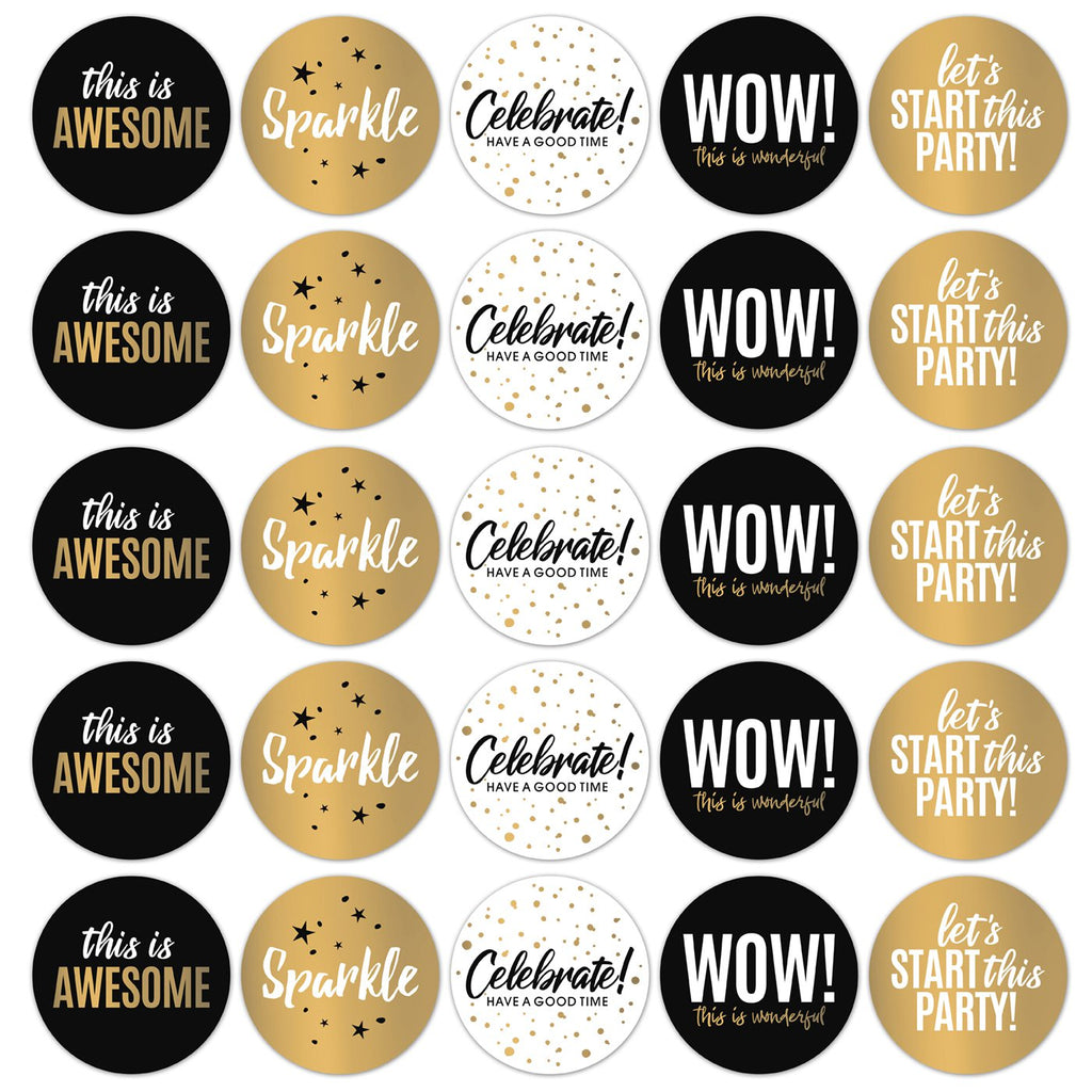 Let's Party cadeaustickers op rol - 500 stuks