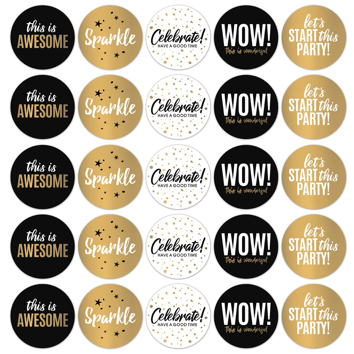 Let's Party cadeaustickers op rol - 500 stuks