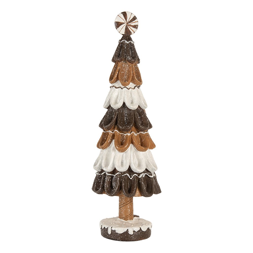 Decoratie Kerstboom Ø 12x39 cm Bruin Kunststof