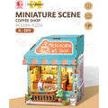 DIY Miniature Scene 3D Coffeeshop met LED- verlichting- MDF