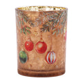 Waxinelichthouder Ø 10x13 cm Bruin Glas