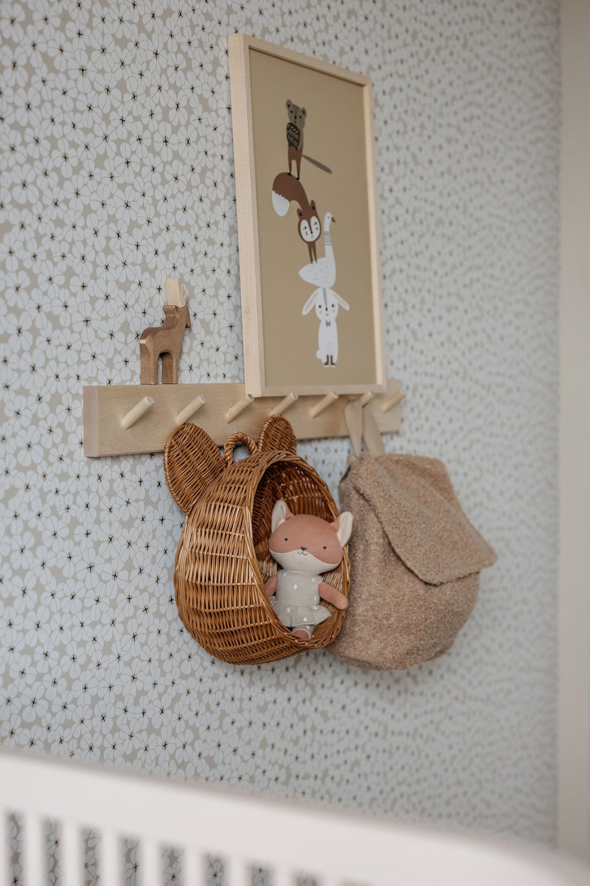 Gebreide speelgoed, babycadeau, Fox Dolor - Beige