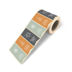 Xmas vaantjes '23 cadeaustickers op rol - 500 stuks