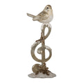 Decoratie Beeld Vogel 6x5x16 cm Beige Polyresin