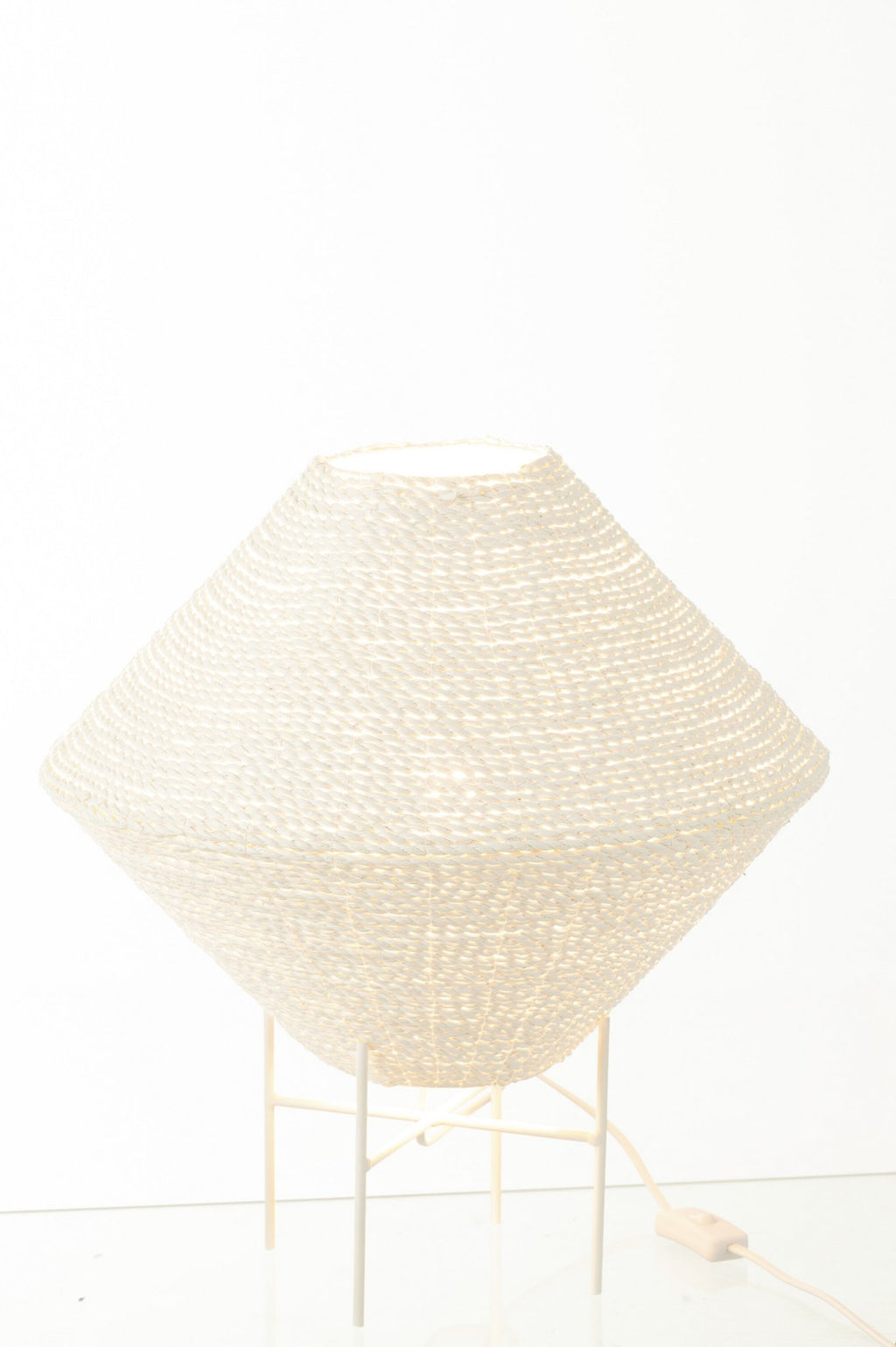 J-Line hanglamp Ufo Raffia - wit - groot