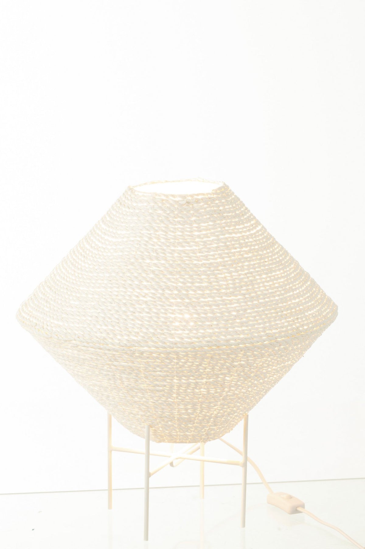 J-Line hanglamp Ufo Raffia - wit - groot
