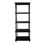 Boekenkast Zwart, Hout 80x40x210 cm