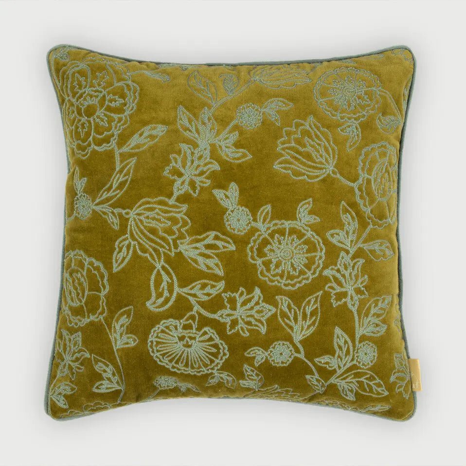 Kussenhoes | Rosabelle Chintz Olive kussenhoes van Sanctuary Living